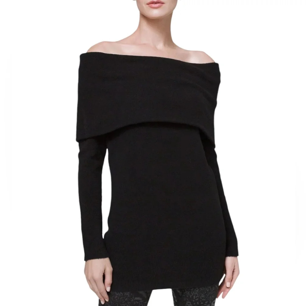 White House Black Market-NWOT Foldover Off-the-Shoulder Sweater - Picture 1 of 5